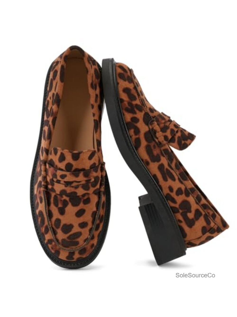 Women's Classic Penny Loafers Slip On Flat Dress Shoes Faux Leather